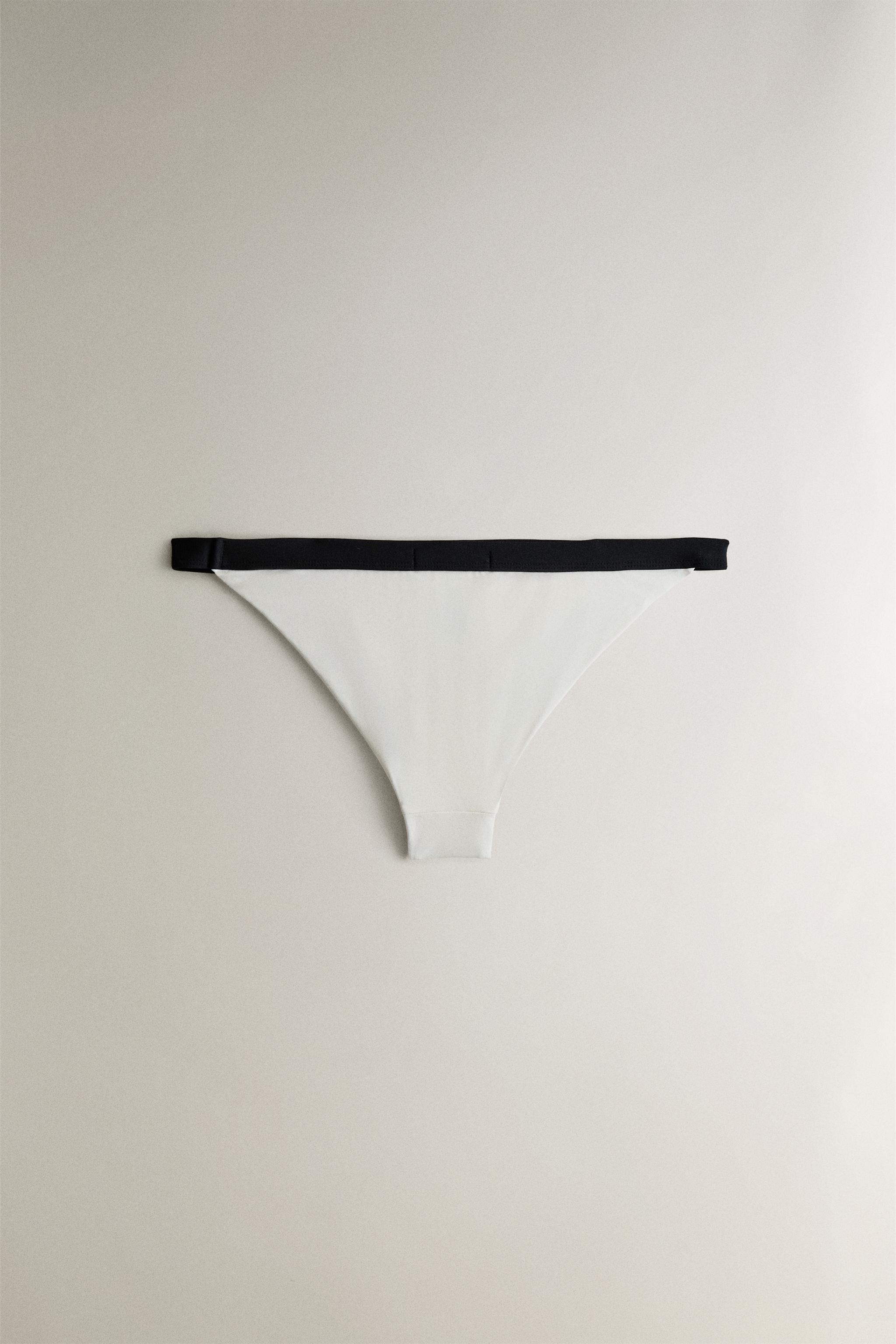 CULOTTE BIKINI DE PLAGE BANDE CONTRASTANTE